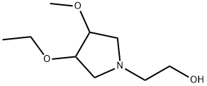 1-Pyrrolidineethanol, 3-ethoxy-4-methoxy- 结构式