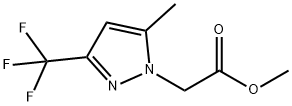 1H-Pyrazole-1-acetic acid, 5-methyl-3-(trifluoromethyl)-, methyl ester 结构式