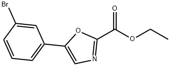 2-Oxazolecarboxylic acid, 5-(3-bromophenyl)-, ethyl ester 结构式