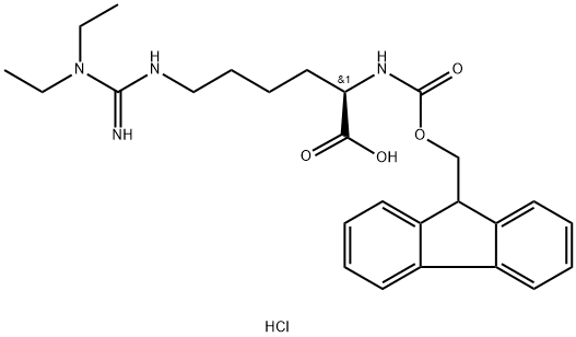 FMOC-D-高精氨酸(ET)2-羟基盐酸盐 结构式