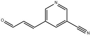 (E)-5-(3-氧代丙-1-烯-1-基)烟腈 结构式