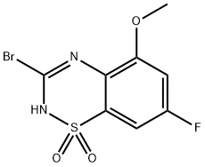 3-溴-7-氟-5-甲氧基-4H-苯并[E][1,2,4]噻二嗪1,1-二氧化物 结构式