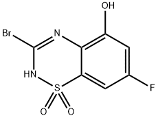 3-溴-7-氟-5-羟基-4H-苯并[E][1,2,4]噻二嗪1,1-二氧化物 结构式