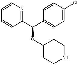 Pyridine, 2-[(R)-(4-chlorophenyl)(4-piperidinyloxy)methyl]- 结构式