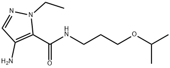 4-amino-1-ethyl-N-(3-isopropoxypropyl)-1H-pyrazole-5-carboxamide 结构式