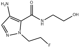 4-amino-1-(2-fluoroethyl)-N-(2-hydroxyethyl)-1H-pyrazole-5-carboxamide 结构式