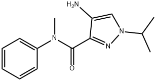 4-amino-1-isopropyl-N-methyl-N-phenyl-1H-pyrazole-3-carboxamide 结构式