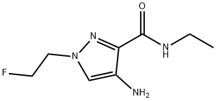 4-amino-N-ethyl-1-(2-fluoroethyl)-1H-pyrazole-3-carboxamide 结构式