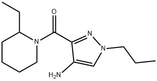 3-[(2-ethylpiperidin-1-yl)carbonyl]-1-propyl-1H-pyrazol-4-amine 结构式