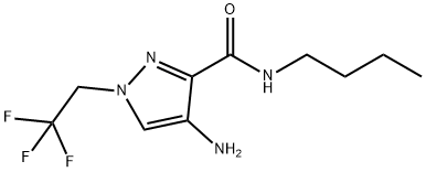 4-amino-N-butyl-1-(2,2,2-trifluoroethyl)-1H-pyrazole-3-carboxamide 结构式