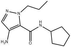 4-amino-N-cyclopentyl-1-propyl-1H-pyrazole-5-carboxamide 结构式