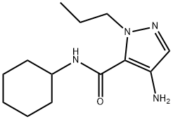 4-amino-N-cyclohexyl-1-propyl-1H-pyrazole-5-carboxamide 结构式