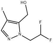 1-(2,2-difluoroethyl)-4-iodo-1H-pyrazol-5-yl]methanol 结构式