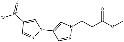 methyl 3-(4-nitro-1'H-1,4'-bipyrazol-1'-yl)propanoate 结构式