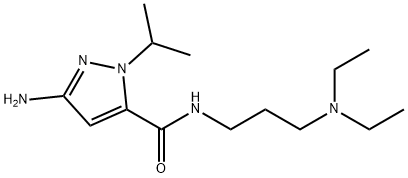 3-amino-N-[3-(diethylamino)propyl]-1-isopropyl-1H-pyrazole-5-carboxamide 结构式