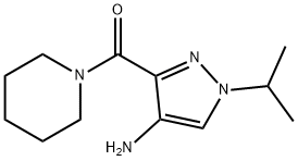 1-isopropyl-3-(piperidin-1-ylcarbonyl)-1H-pyrazol-4-amine 结构式