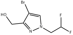 4-bromo-1-(2,2-difluoroethyl)-1H-pyrazol-3-yl]methanol 结构式