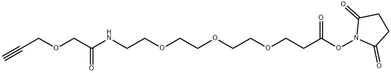 炔-O-C1-酰胺-三聚乙二醇-琥珀酰亚胺酯 结构式