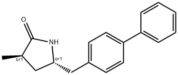 (3R,5S)-rel-5-([1,1''-biphenyl]-4-ylmethyl)-3-methyl-2-Pyrrolidinone 结构式