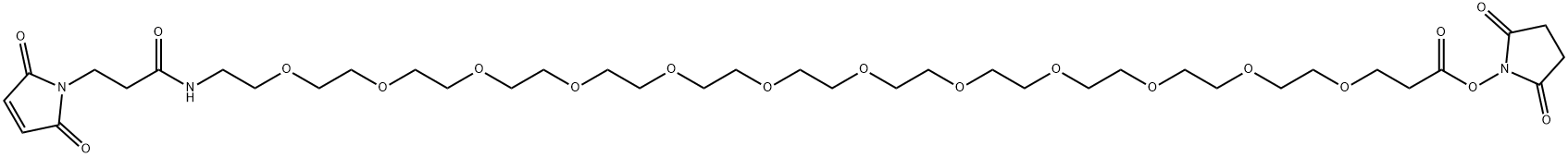 Mal-amido-PEG12-NHS ester 结构式