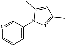 PYRIDINE, 3-(3,5-DIMETHYL-1H-PYRAZOL-2-YL)- 结构式