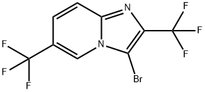3-溴-2,6-二(三氟甲基)咪唑并[1,2-A]吡啶 结构式