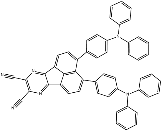 3,4-双（4-（二苯基氨基）苯基）并[1，2-b]吡嗪-8,9-二腈 结构式