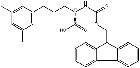 FMOC-2-氨基-5-苯基(3,5-二甲基)-L-戊酸 结构式