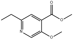 2-乙基-5-甲氧基异烟酸甲酯 结构式