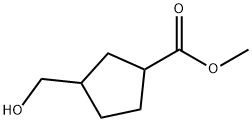 3-(羟甲基)环戊烷-1-羧酸甲酯 结构式