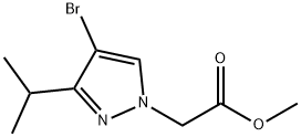methyl (4-bromo-3-isopropyl-1H-pyrazol-1-yl)acetate 结构式