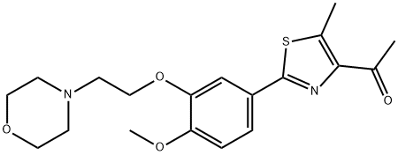 1-(2-(4-METHOXY-3-(2-MORPHOLINOETHOXY)PHENYL)-5-METHYLTHIAZOL-4-YL)ETHAN-1-ONE 结构式