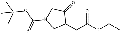 1-BOC-4-氧代吡咯烷-3-乙酸乙酯 结构式