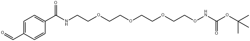 Ald-Ph-PEG3-O-NH-Boc 结构式