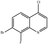 7-溴-4-氯-8-氟喹啉 结构式