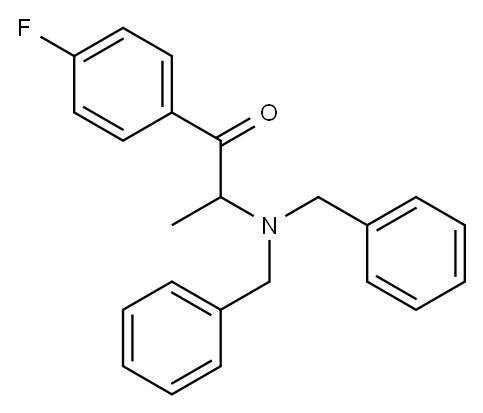 2-(DIBENZYLAMINO)-1-(4-FLUOROPHENYL)PROPAN-1-ONE 结构式