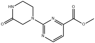 4-Pyrimidinecarboxylic acid, 2-(3-oxo-1-piperazinyl)-, methyl ester 结构式