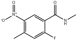 2-氟-N,4-二甲基-5-硝基苯甲酰胺 结构式