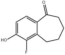 1-氟-2-羟基-6,7,8,9-四氢-5H-苯并[7]轮烯-5-酮 结构式