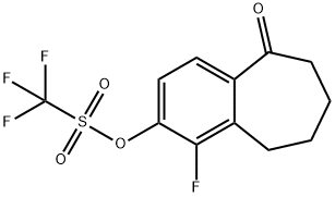 1-氟-5-氧代-6,7,8,9-四氢-5H-苯并[7]环壬-2-基三氟甲磺酸盐 结构式