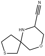 9-Oxa-2-thia-6-azaspiro[4.5]decane-7-carbonitrile 结构式
