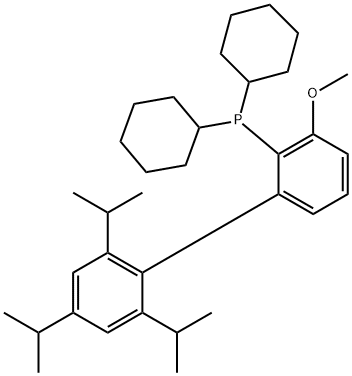 2-(二环己基膦)-3-甲氧基-2',4',6'-三异丙基-1,1'-联苯 结构式