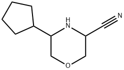 3-Morpholinecarbonitrile, 5-cyclopentyl- 结构式