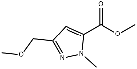 3-(甲氧基甲基)-1-甲基-1H-吡唑-5-羧酸甲酯 结构式