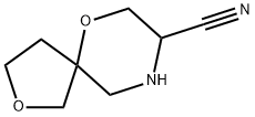 2,6-Dioxa-9-azaspiro[4.5]decane-8-carbonitrile 结构式