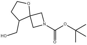 叔-丁基 8-(羟甲基)-5-氧杂-2-氮杂螺[3.4]辛烷-2-甲酸基酯 结构式