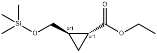 REL-乙基(1R,2R)-2-(((三甲基甲硅烷基)氧基)甲基)环丙烷-1-羧酸乙酯 结构式