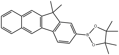 1,3,2-Dioxaborolane, 2-(11,11-dimethyl-11H-benzo[b]fluoren-2-yl)-4,4,5,5-tetramethyl- 结构式