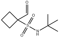 N-tert-butyl-1-formylcyclobutane-1-sulfonamide 结构式