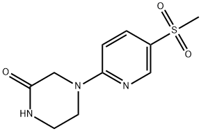 2-Piperazinone, 4-[5-(methylsulfonyl)-2-pyridinyl]- 结构式